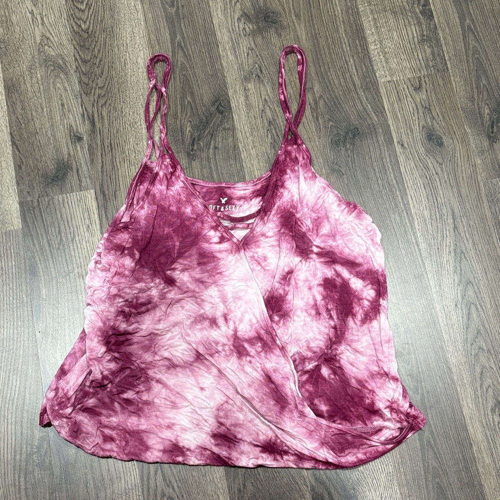 American Eagle Outfitters Tie-Dye Camisole - Purple and Pink